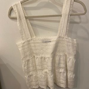 Babydoll lulus tank top white lace